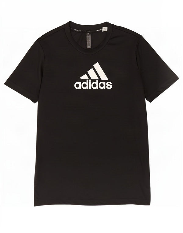Adidas Womens Graphic T-Shirt Top UK 12/14 Medium Black Polyester