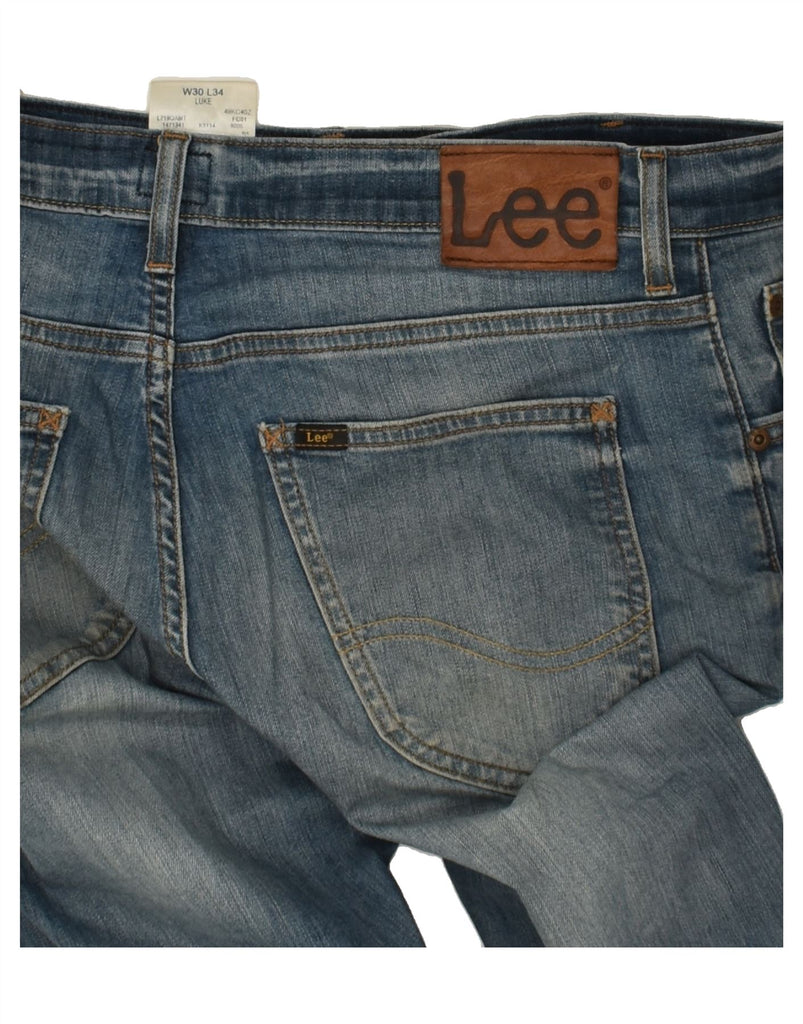 LEE Mens Luke Skinny Jeans W30 L34  Blue Cotton | Vintage Lee | Thrift | Second-Hand Lee | Used Clothing | Messina Hembry 