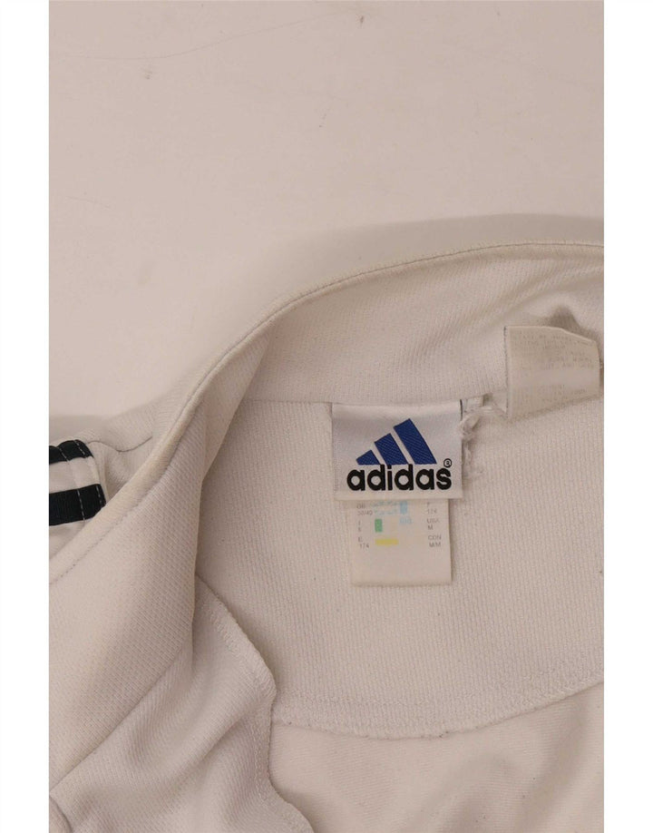Adidas Mens Tracksuit Top Jacket UK 38/40 Medium White Polyester