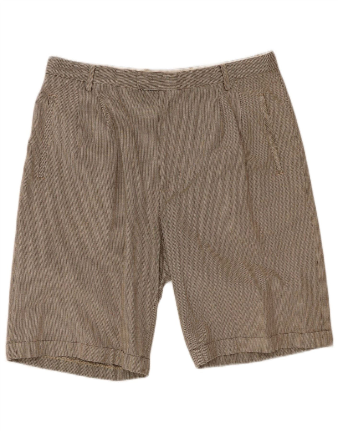 PRINGLE Mens Chino Shorts Large W36 Grey Houndstooth Cotton