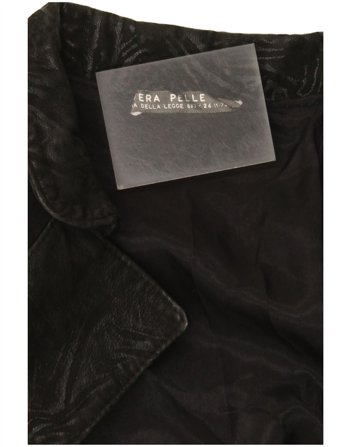 Vintage Womens Suede Jacket UK 14 Medium Black Leather