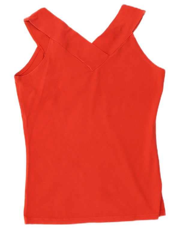Calvin Klein Jeans Womens Vest Top UK 14 Large Red Cotton