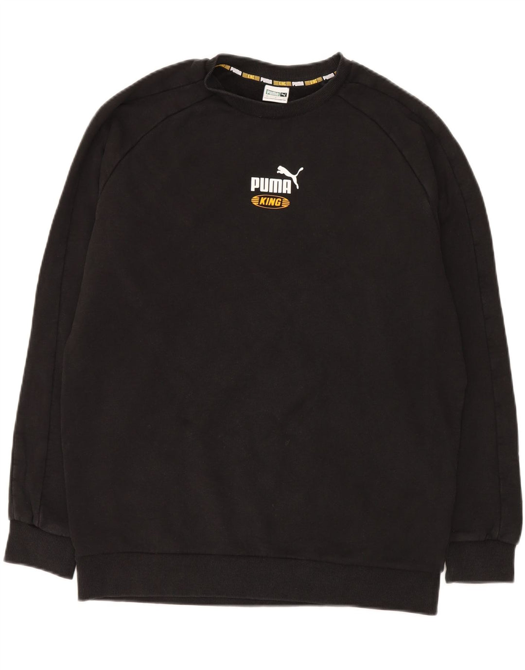 Puma Mens Graphic Sweatshirt Jumper Large Black Cotton