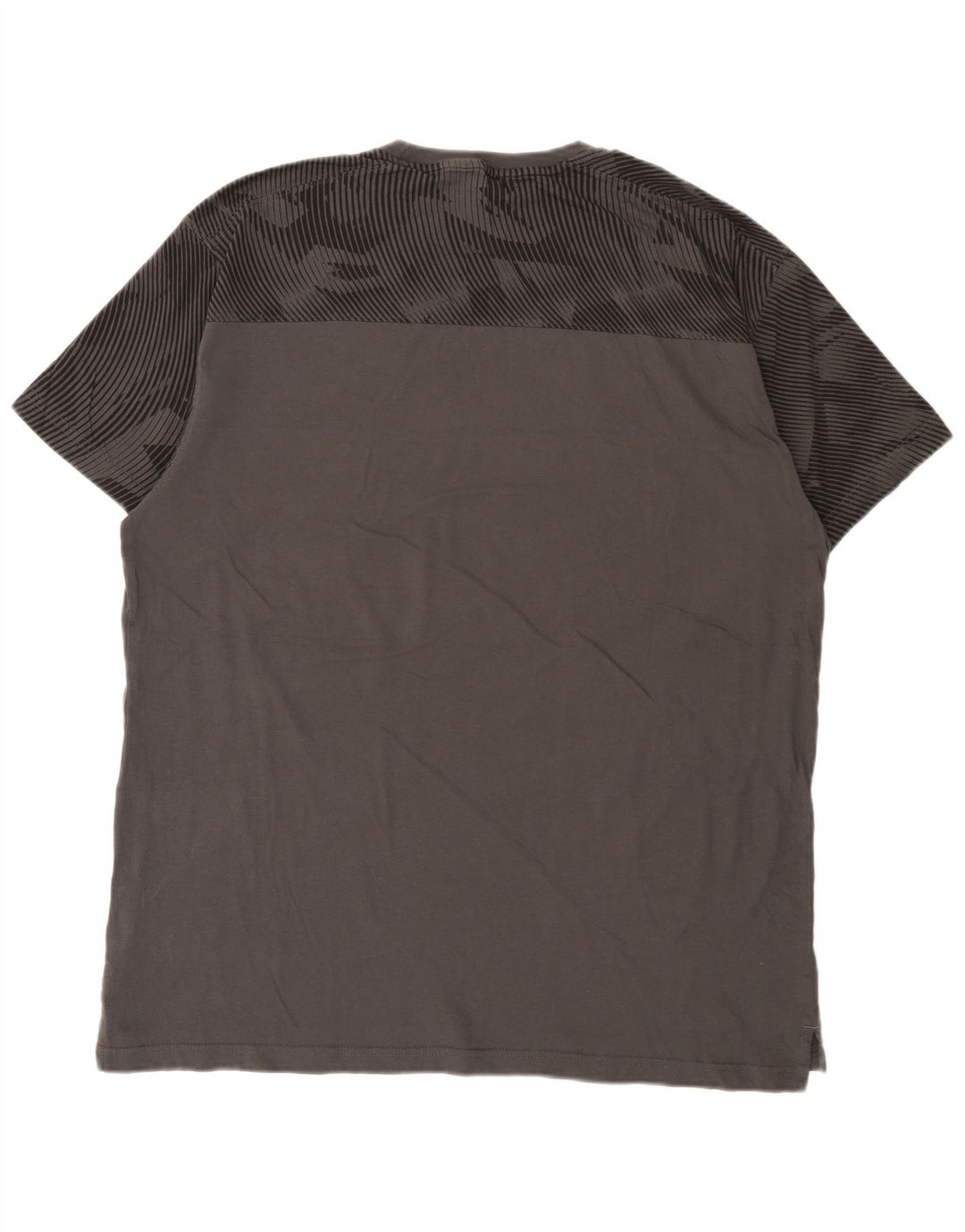 Puma Mens T-Shirt Top XL Grey Geometric