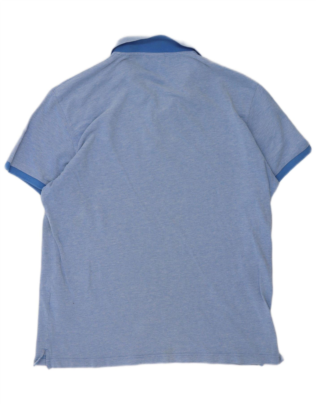 Gant Mens Polo Shirt XL Blue Flecked Cotton