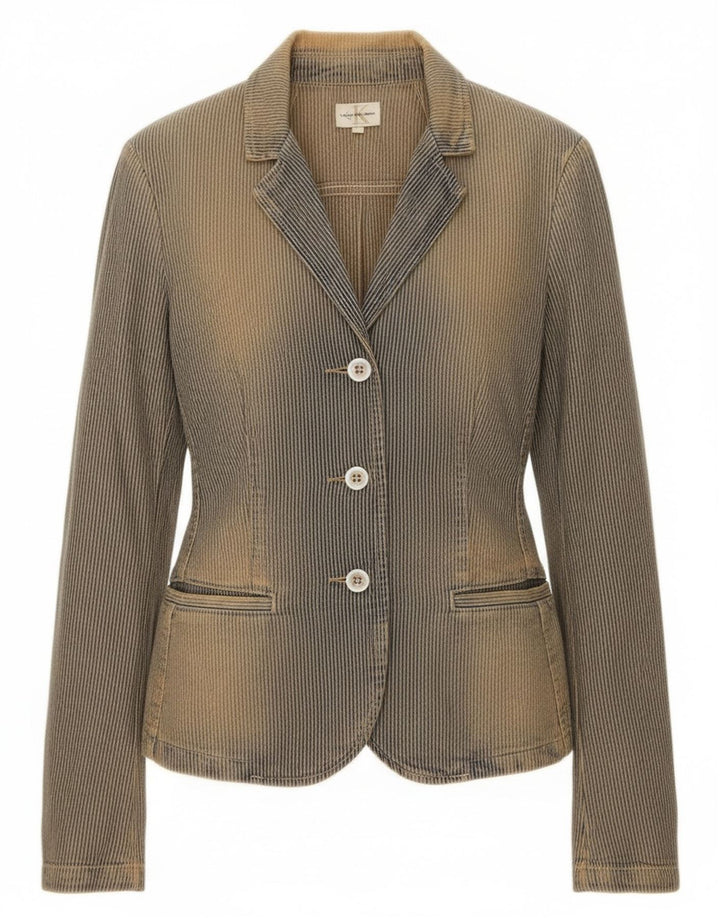 Calvin Klein Jeans Womens 3 Button Blazer Jacket UK 10 Small Blue