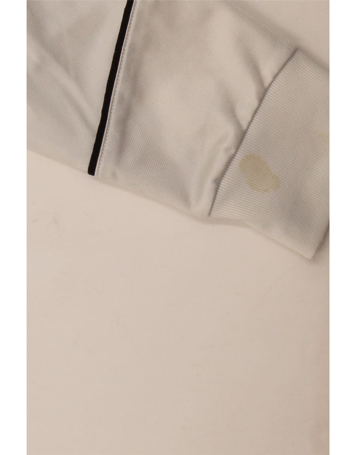 Adidas Mens Tracksuit Top Jacket UK 36/38 Small White Polyester