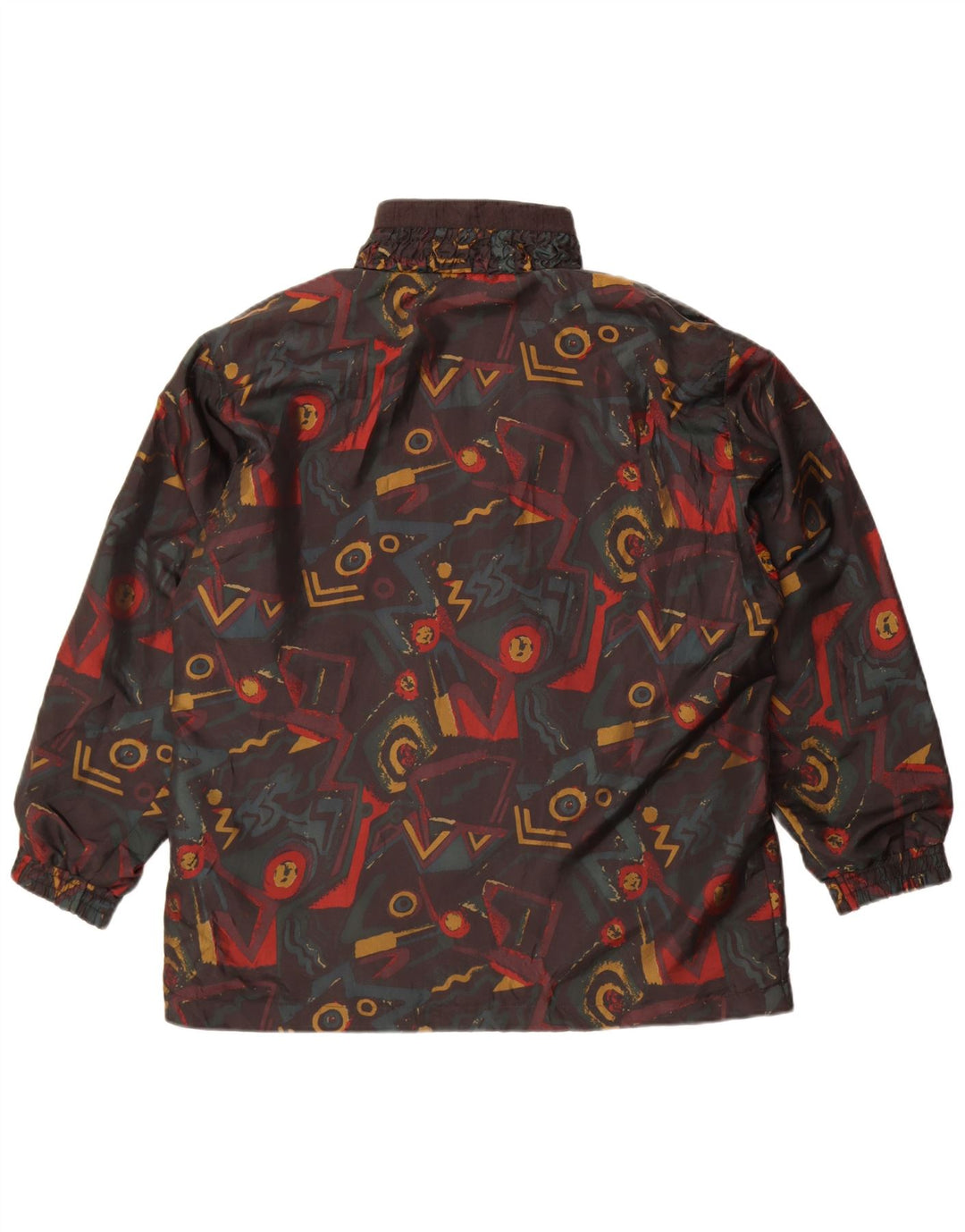 Lavon Womens Abstract Pattern Bomber Jacket UK 16 Large Black Nylon