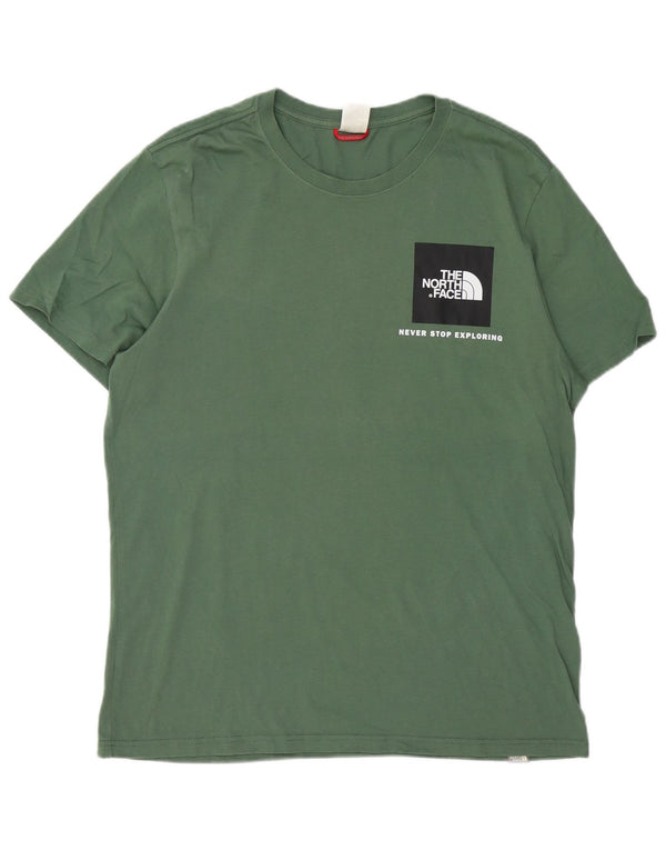 The North Face Mens Graphic T-Shirt Top Large Green Cotton