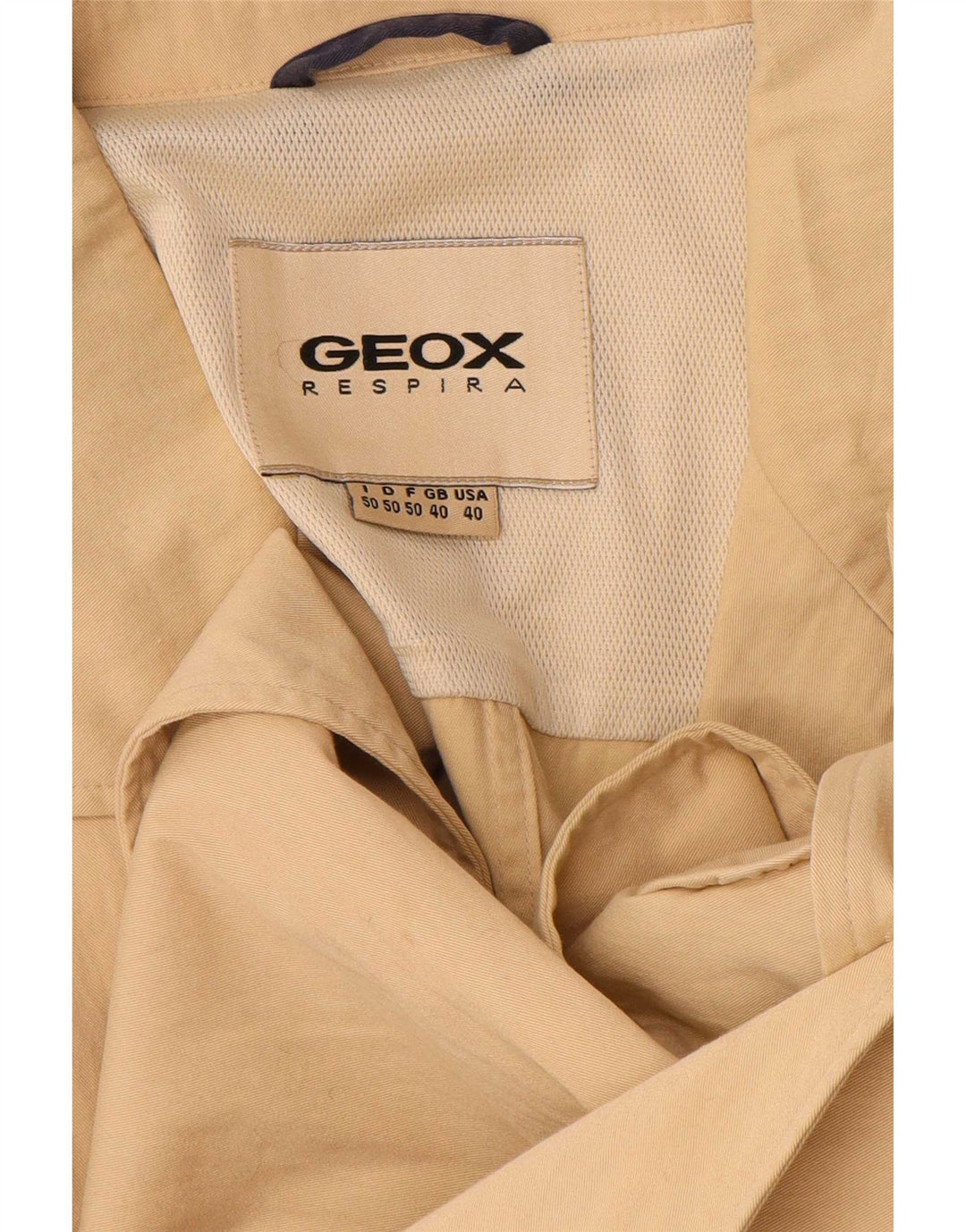 Geox Mens Respira 3 Button Blazer Jacket UK 40 Large Beige Cotton