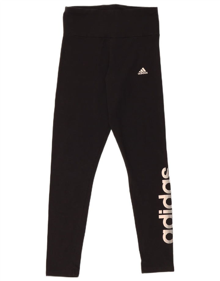 Adidas Womens Graphic Leggings UK 8/10 Small  Black