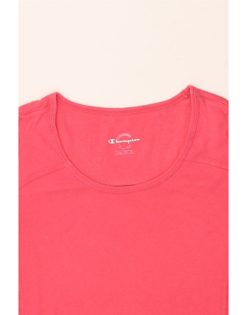 CHAMPION Womens Easy Fit T-Shirt Top UK 8 Small Pink Cotton | Vintage Champion | Thrift | Second-Hand Champion | Used Clothing | Messina Hembry 