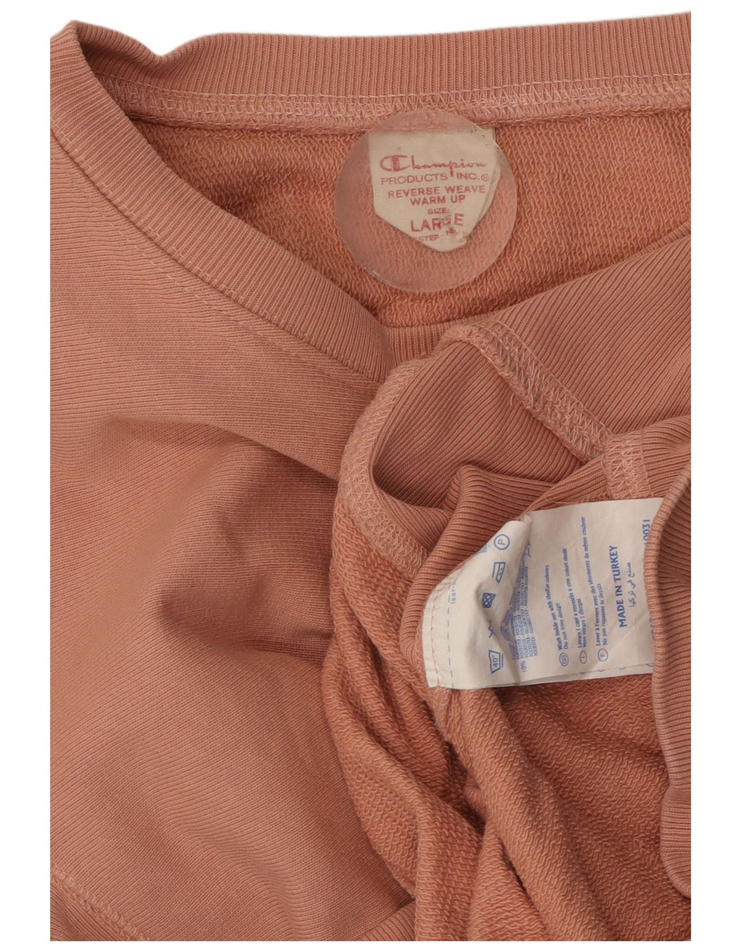 Champion Womens Sweatshirt Jumper UK 14 Large Pink Cotton