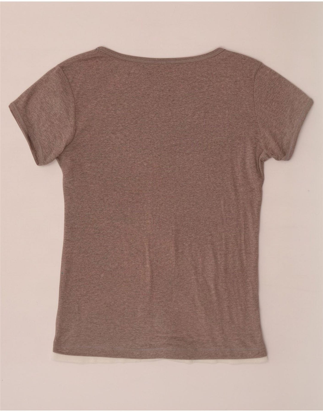 Champion Womens T-Shirt Top UK 14 Large Grey Colourblock
