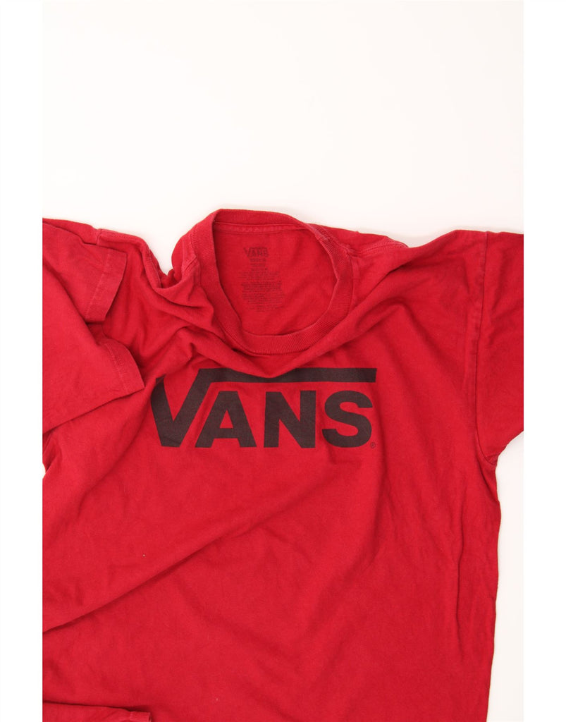 VANS Mens Graphic T-Shirt Top Small Red Vintage Vans and Second-Hand Vans from Messina Hembry 