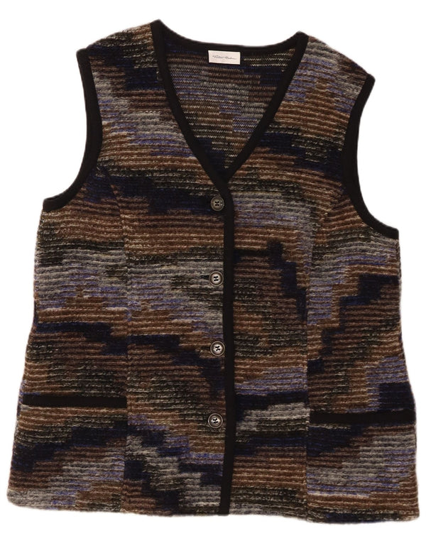 PETER HAHN Womens Cardigan Sweater UK 20 2XL Multicoloured Striped