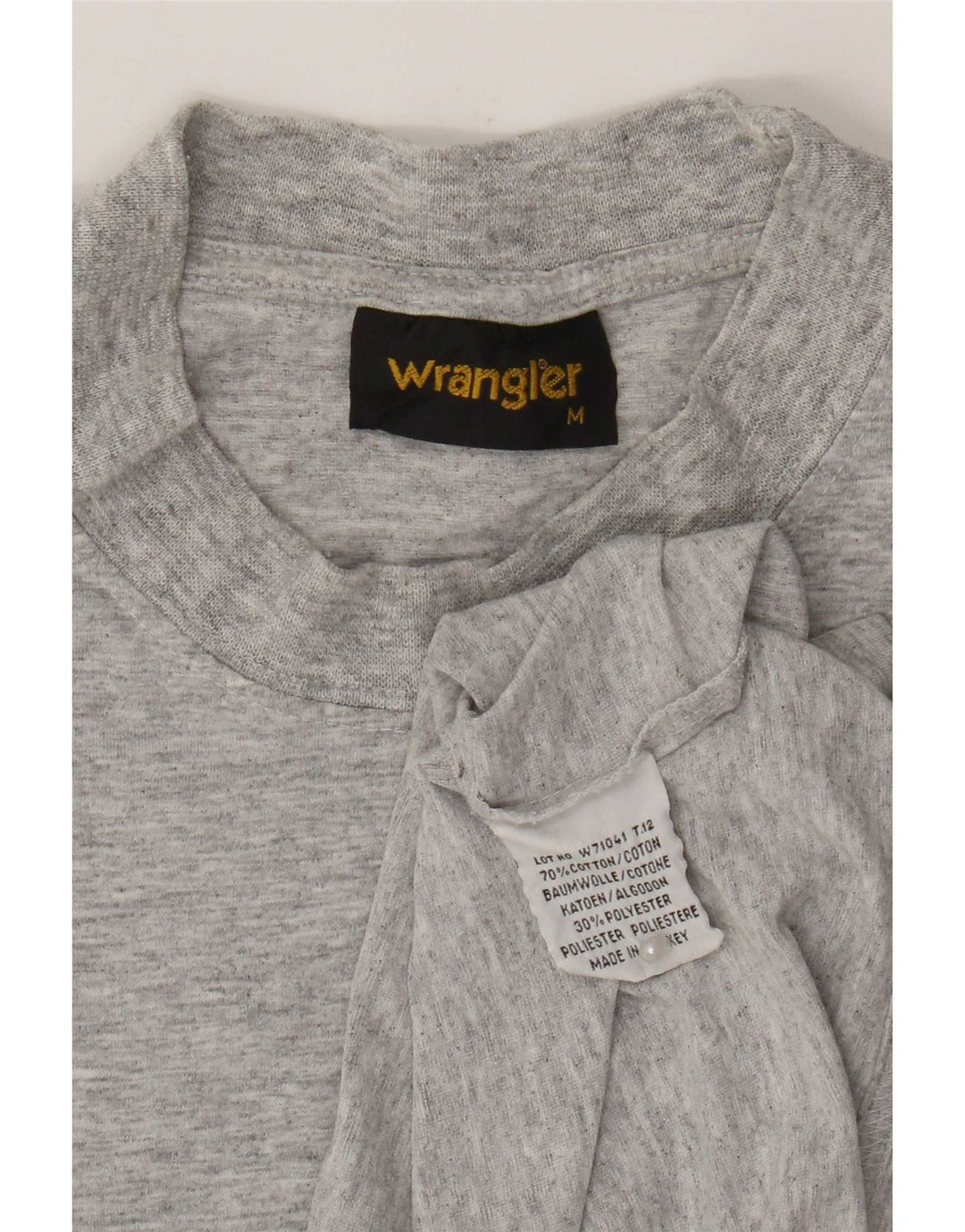 Wrangler Mens T-Shirt Top Medium Grey Flecked Cotton