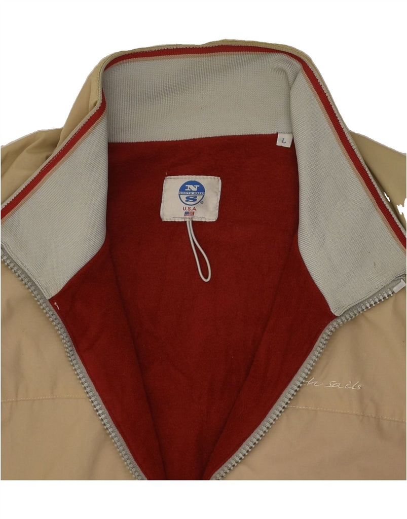 NORTH SAILS Mens Bomber Jacket UK 40 Large Beige Polyamide | Vintage North Sails | Thrift | Second-Hand North Sails | Used Clothing | Messina Hembry 