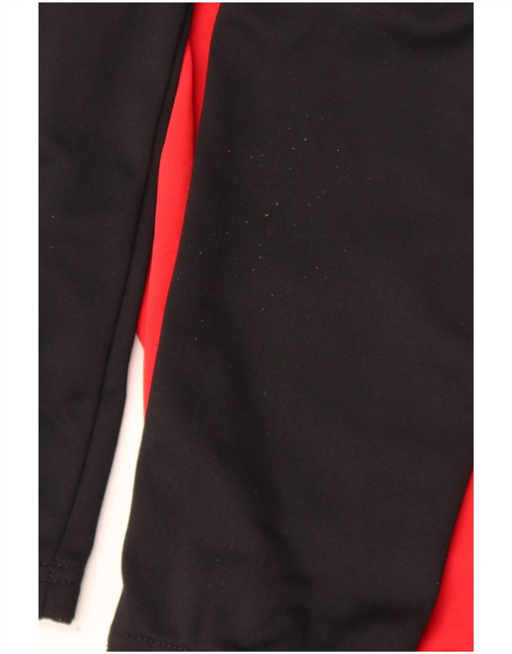 Nike Boys Tracksuit Top Jacket 13-14 Years XL Red Colourblock Polyester