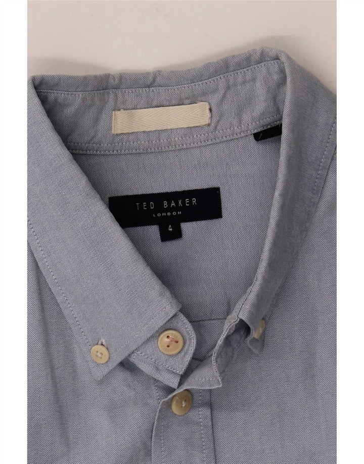 Ted Baker Mens Shirt Size 4 Large Blue