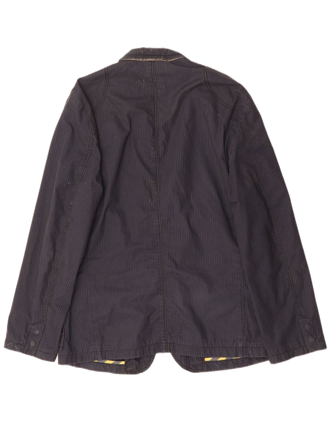 Camel Active Mens 2 Button Blazer Jacket UK 40 Large Navy Blue Pinstripe