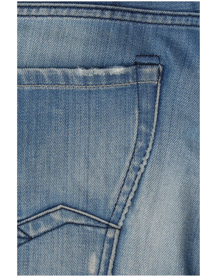 Replay Mens Waitom Denim Shorts W33 Large Blue Cotton