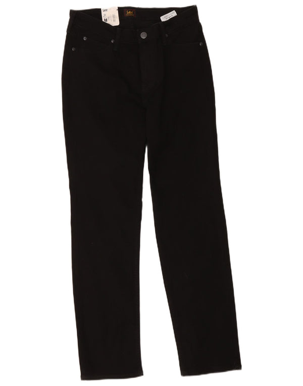 Lee Womens Marion Classic Fit Straight Jeans W31 L31 Black Cotton