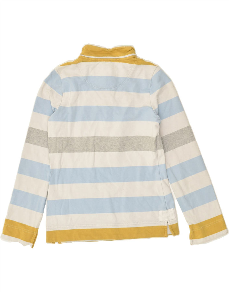 JOULES Womens Button Neck Jumper Sweater UK 10 Small Multicoloured Striped | Vintage Joules | Thrift | Second-Hand Joules | Used Clothing | Messina Hembry 