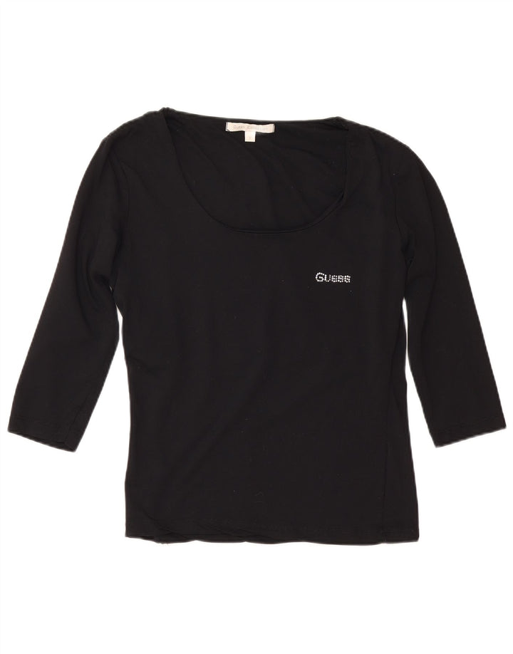 Guess Womens Top 3/4 Sleeve Size 3 XS Black