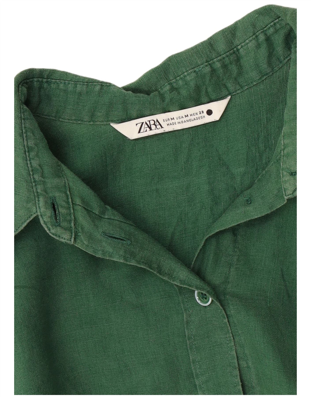 Zara Womens Oversized Shirt UK 14 Medium Green