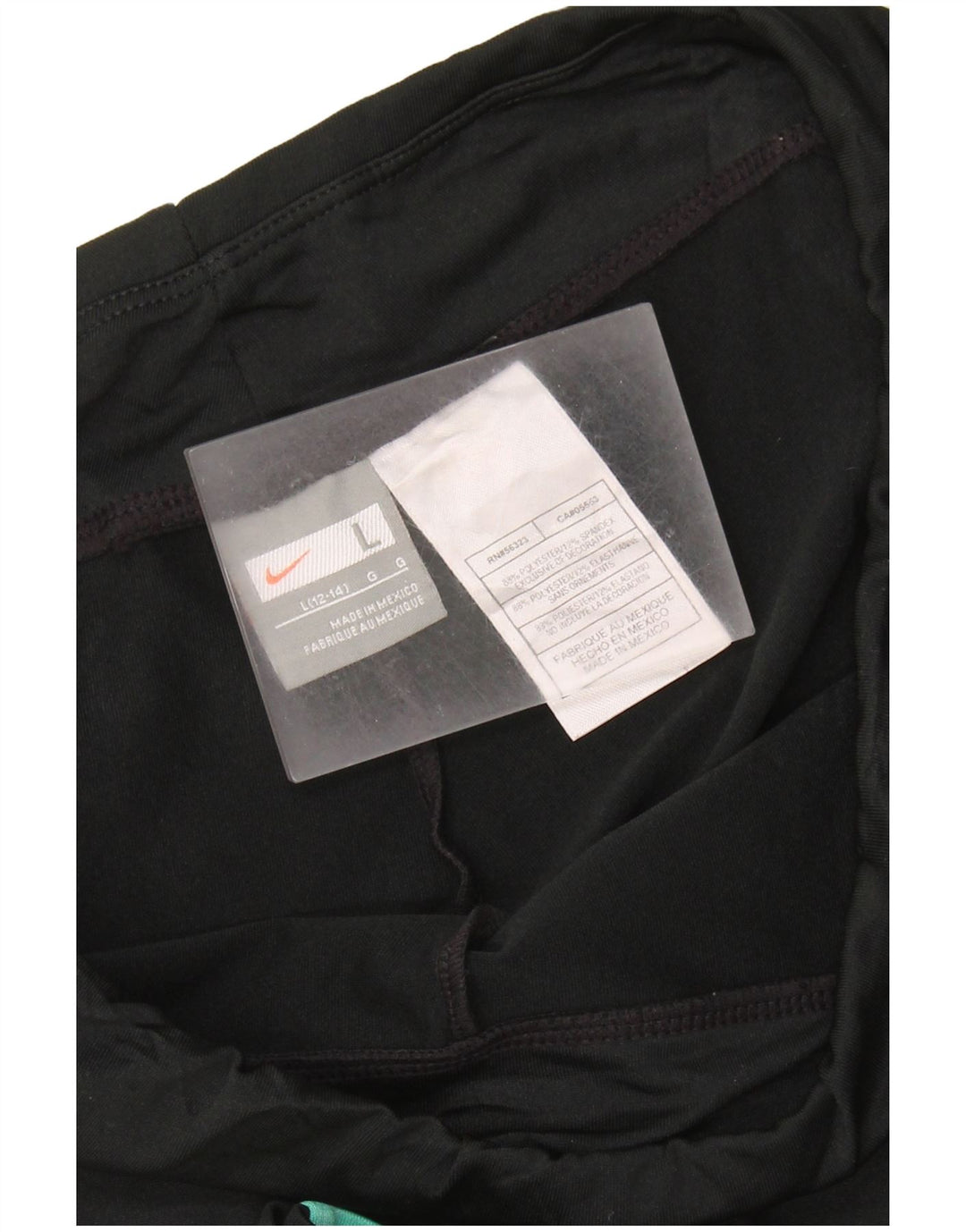 NIKE Womens Capri Tracksuit Trousers US 12/14 Large  Black Colourblock