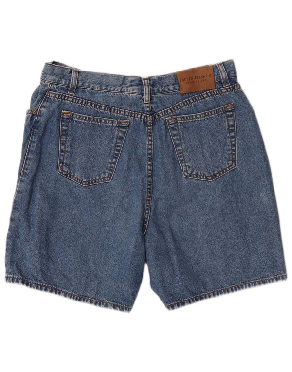 Ralph Lauren Womens Petite Denim Shorts US 12 Large W30  Blue Cotton