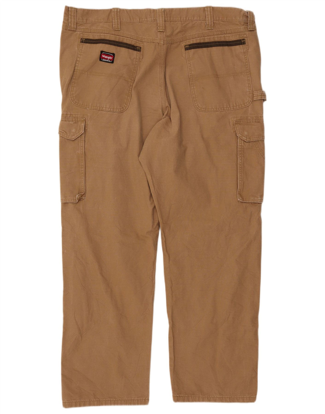 WRANGLER Mens Straight Cargo Trousers W42 L31 Beige
