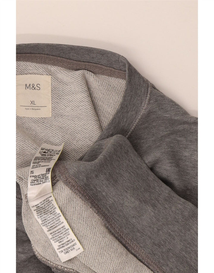 Marks & Spencer Mens Sweatshirt Jumper XL Grey Cotton