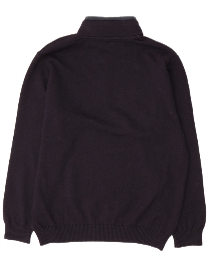 Paul & Shark Mens Zip Neck Jumper Sweater Medium Navy Blue Wool