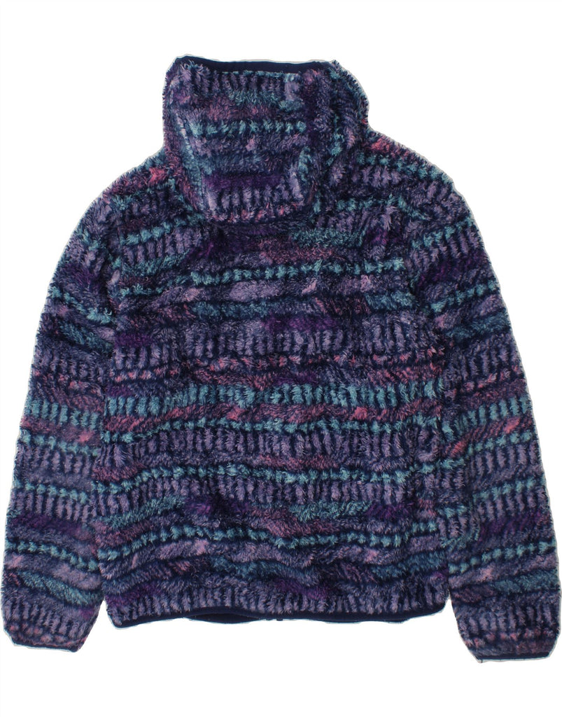EDDIE BAUER Girls Fleece Jacket 10-11 Years Medium  Multicoloured Striped Vintage Eddie Bauer and Second-Hand Eddie Bauer from Messina Hembry 