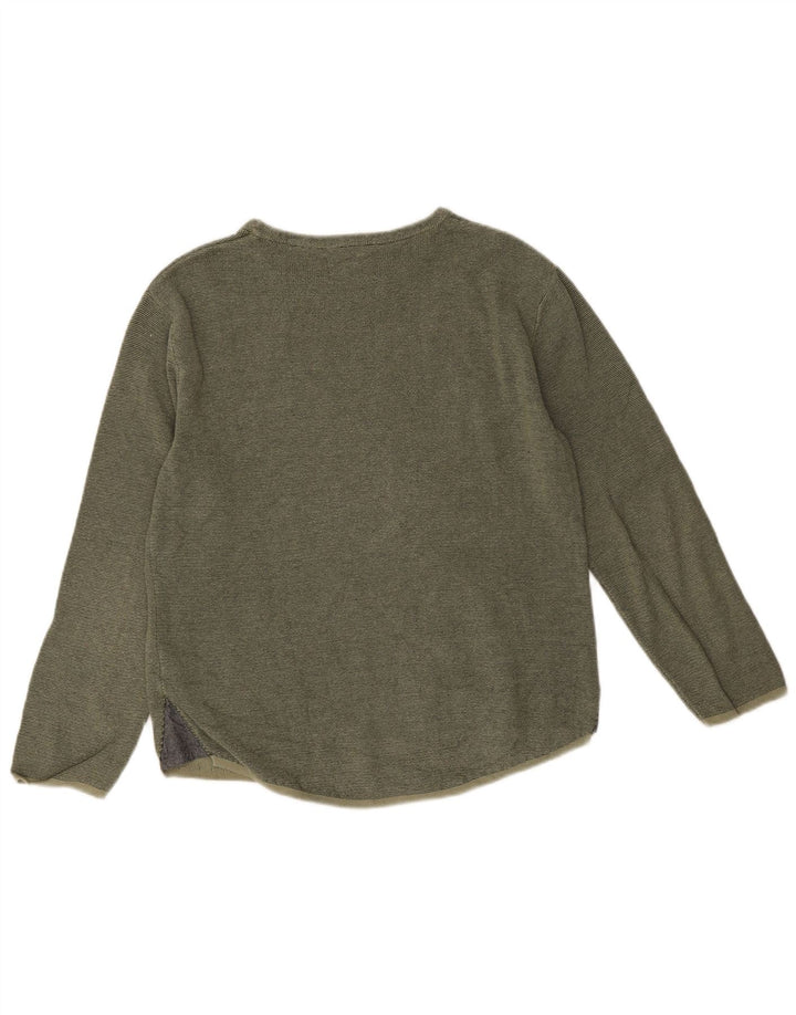 Zara Boys Graphic Top Long Sleeve 11-12 Years Khaki Cotton