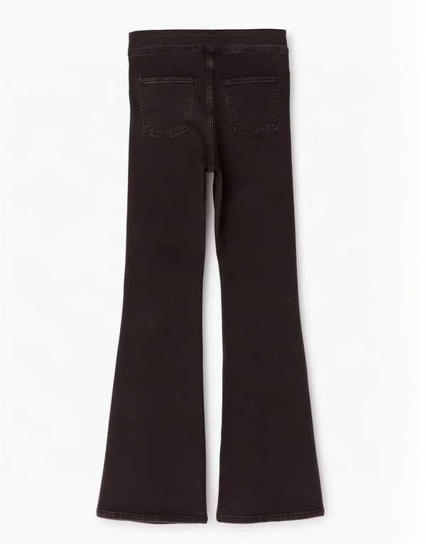 Topshop Womens High Waist Flared Jeans W30 L32 Black