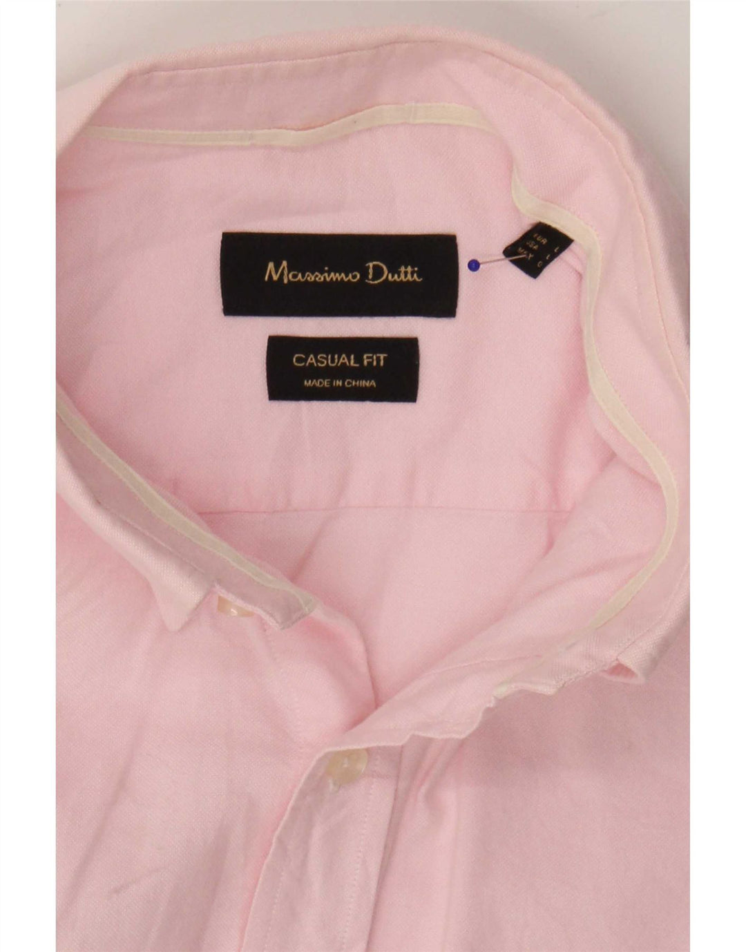 Massimo Dutti Mens Casual Fit Shirt Large Pink