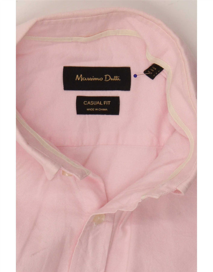 Massimo Dutti Mens Casual Fit Shirt Large Pink