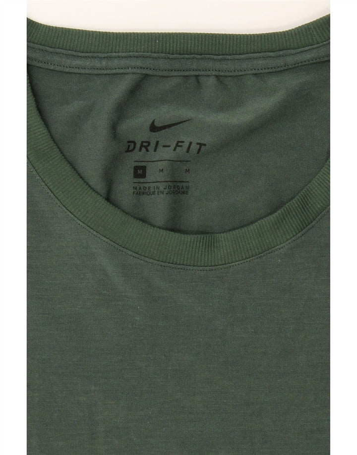 NIKE Womens Dri Fit T-Shirt Top UK 14 Medium Green Polyester Vintage Nike and Second-Hand Nike from Messina Hembry 