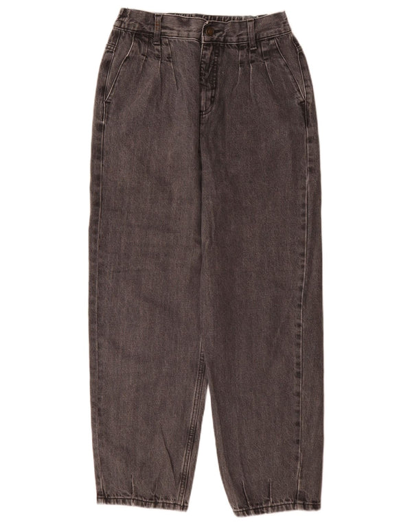 Benetton Womens High Waist Pegged Tapered Jeans W26 L26 Grey