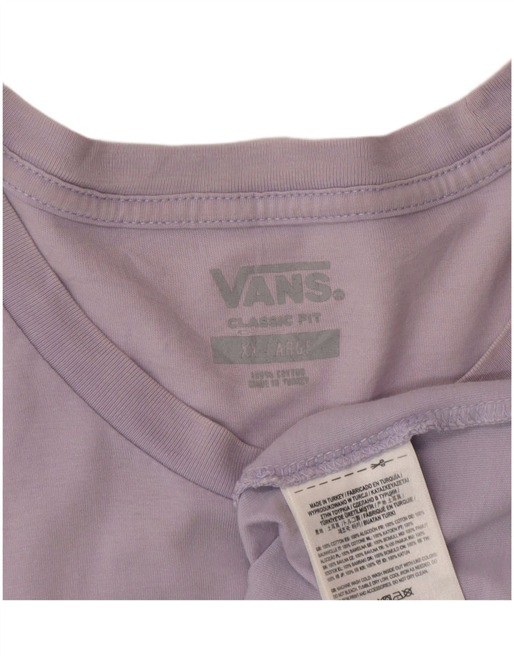 Vans Mens Classic Fit T-Shirt Top 2XL Purple Cotton