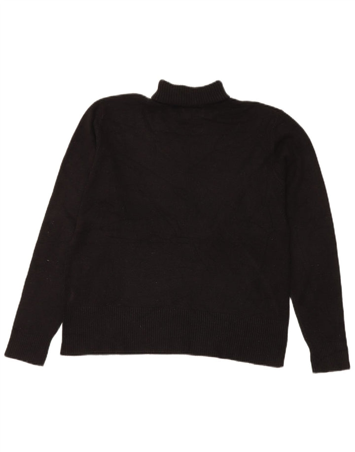 Essentials Womens Roll Neck Jumper Sweater UK 14 Medium Black Acrylic