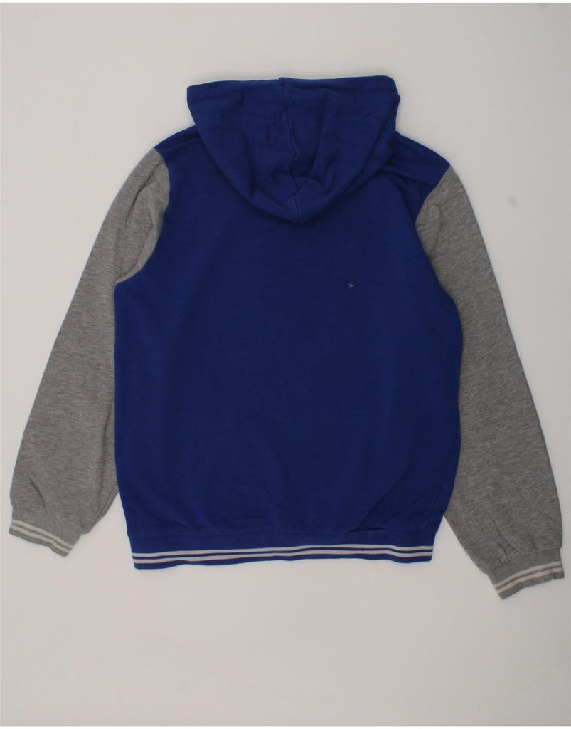 ELLESSE Boys Graphic Hoodie Jumper 9-10 Years Blue Colourblock Cotton | Vintage Ellesse | Thrift | Second-Hand Ellesse | Used Clothing | Messina Hembry 