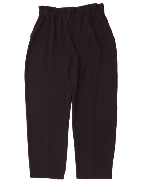 Zara Womens High Waist Tapered Casual Trousers EU 38 Small W28 L25 Black