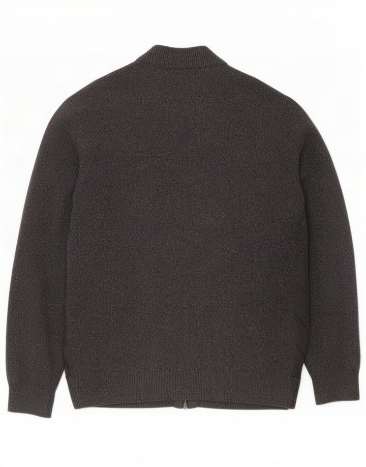 Barbour Mens Cardigan Sweater Large Grey Wool