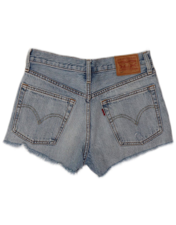 LEVI'S Womens 501 Distressed Denim Shorts W24 XS Blue Cotton