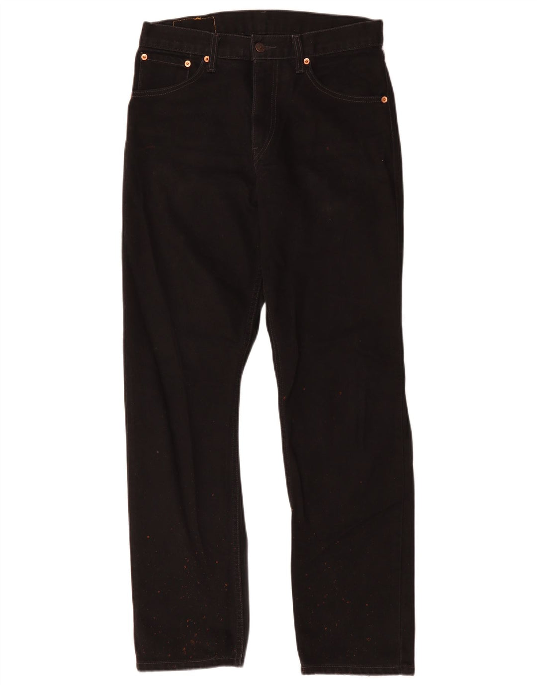 Levi's Mens 521 Straight Jeans W30 L32 Black Cotton