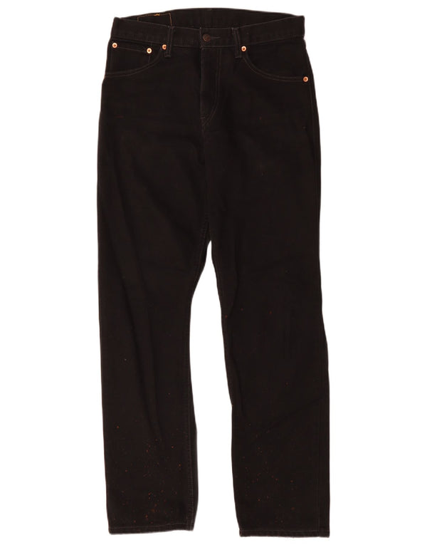 Levi's Mens 521 Straight Jeans W30 L32 Black Cotton